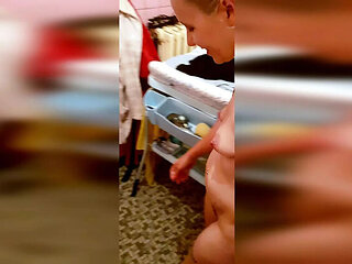 French Stepmom Shower Masturbation - Tattooed Skinny Girl Naked in Bathroom