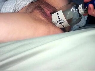 Huge Bottle Inside 18 Year Old Wife