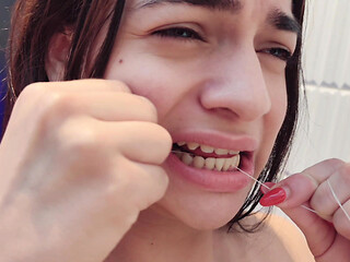 4K Dental Hygienist Routine Mouth Fetish Closeups Naked