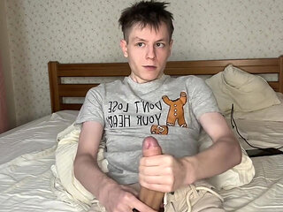 Three Days Abstinence Ends in Twink Bed Flooding
