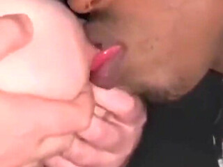 Hubby Kissing Licking My Nipples
