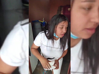 18 year old brunette big saggy tits from New York United States fucking her stepbrother's big dick really ass