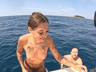 Teen siren Abbie Storm bares all on a sexy boating trip