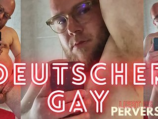 German gay pig presents himself bluntly in front of the camera - Cri33y