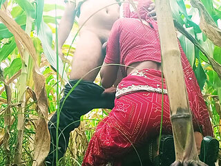 Sister-in-law sucked cock in the field and fucked hard