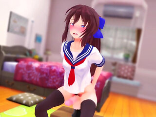 Hikari with Big Dildo futa Shemale