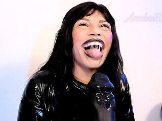 Anabel693 Sloppy Deep Throat & Mouth Cum Explosion with Huge 20 Inch Toy