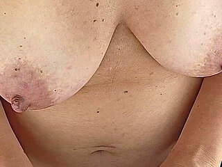 Sexy Brunette Doing Naked Chores Around the House.