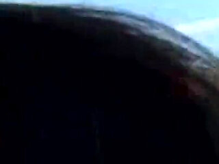 Horny brunette with big boobs masturbating outdoor