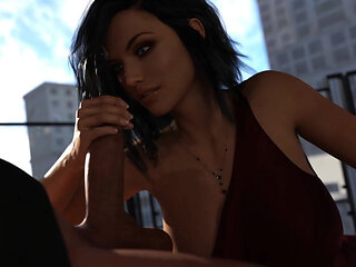 MILF Anna Giving Blowjob and Boobjob to Her Colleague Cock