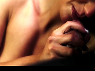 Beauty with Dark Hair Gives a Blowjob and Gets Fucked Deep