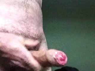 Last wank and big cum of the year