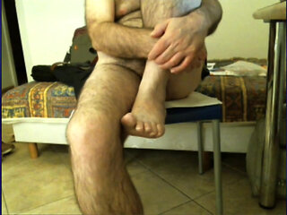 Coach's bare feet in Prague