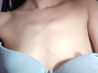 Desi Girl Boobs Pressing & Pussy Show Soft Tit Play & Wet Fingering Tease