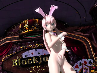 Megurine Luka Blackjack Project diva Nude mod Bunny costume