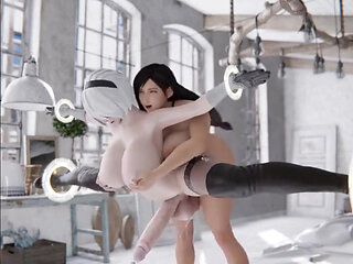 Tifa Fucking 2b Futa Shemale
