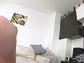 Hot Blonde Luana Sucks On A Dildo And Striptease Dances