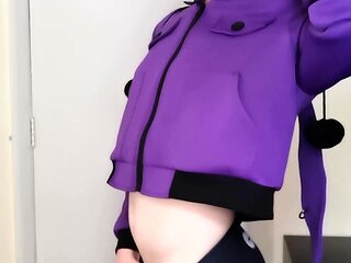 Tiny small tits shemale gets stuffed