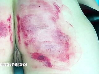 MistressBaton Leather Bondage & Spandex Dungeon - Amateur Blonde MILF Domination