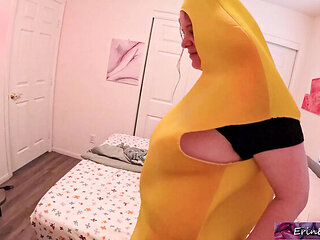 Halloween MILF Anal Fuck with Stepmom in Costume - Big Ass and Natural Tits