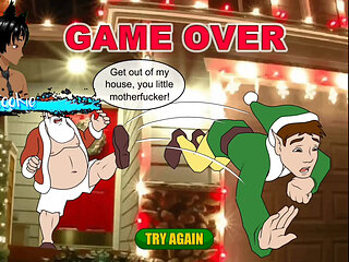 Unfaithful Mrs. Claus - Time to sneak around Santa to sick on tits and fuck her pussy