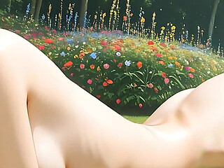 This Beautiful Nude Girl in Colorful Garden Pond Will Drive You Wild