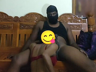 Stepbrother & Stepsister Fucking on Wooden Sofa