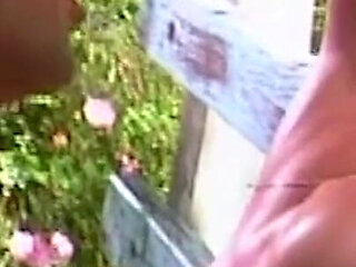 Blonde Babe Drooling on Throbbing Cock Outdoors