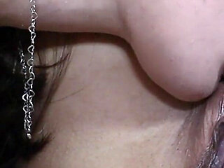 Making This Hot Busty Girl Cum in My Mouth and on the Strapon