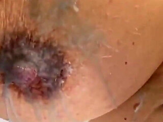 Waxing My Nipples and Pussy My First Time Play with Wax