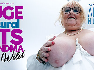 74 Year Old Masturbating, Huge Tits Granny Alicia Noble Climaxes When She's Alone And Horny