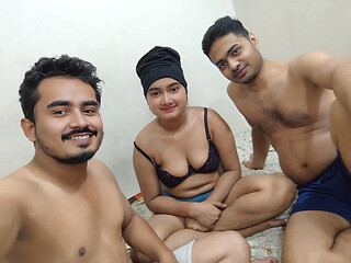3some Most Beautiful Threesome Video of Two Friends Fucking This Young Girl Part_01