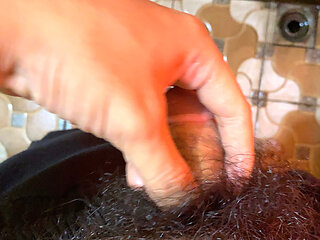 masturbating in the bathroom with lubricant