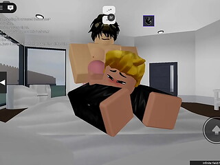 Roblox Femboy gets fucked by a nice big white cock