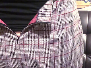 Trans secretary cums in stockings