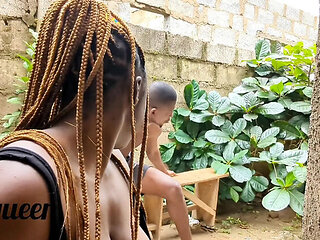 Two Best Friends Threesome Outdoor - Blowjob and Cum on Face