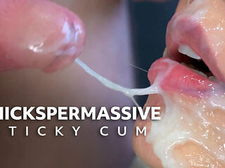 Thick Sperm Massive Close-Up Cumshot: Sticky Blowjob & Cum Swallowing with Big Ass Latina