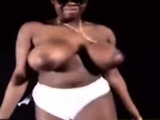 Big-Titted African Apoline From France