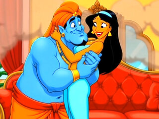 Princess Jasmine, Aladdin's Cuckolded Wife. Cartoon Parody