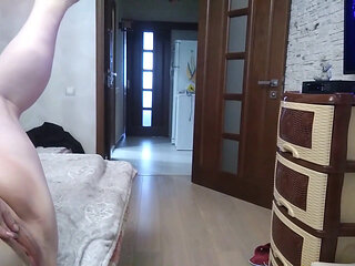 After sex, the whole pussy is covered in cum