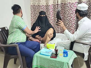 Muslim women fucked by the doctor in front of her husband because she could not get pregnant (Threesome Sex) Part -2