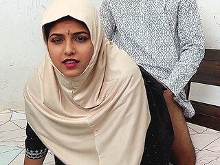 Soft and Desi Muslim Hijab Stepbrother Beautiful Tight Pussy Fucking