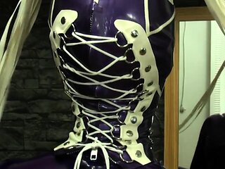 Extreme fetish latex play