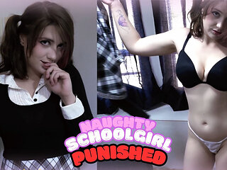 Naughty Schoolgirl get PUNISHED for Inappropriate Behaviour