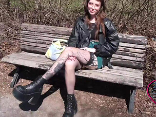 Euro Slut Fucked Good After Flashing in Public!