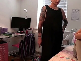 Fedup Aunty Gives Lying Alisha a Riding Crop Beating