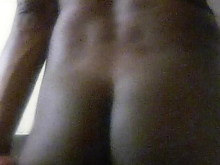 Fat bubble butt booty femboy spreading cheeks playing with his nipples and jacking BBC