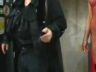 Dominates humiliates in the car repair workshop