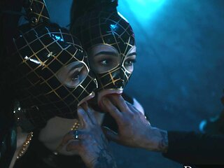 Brunette threesome with Joanna Angel and Small Hands