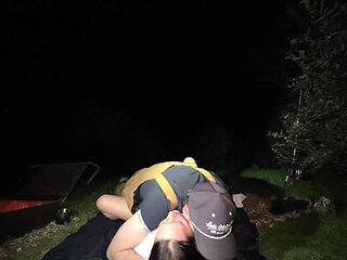 Getting Fucked Out at the Camp Site in the Open!